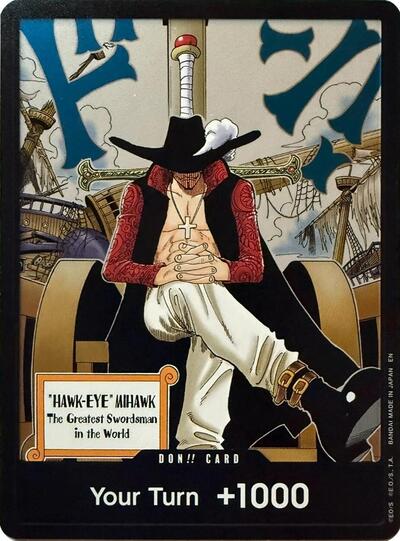 DON!! Card (Dracule Mihawk) (The Azure Sea's Seven) Near Mint Foil