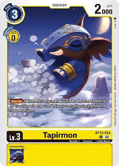 Tapirmon (Exceed Apocalypse) Near Mint - Nick Nack's Full Frontal Attack