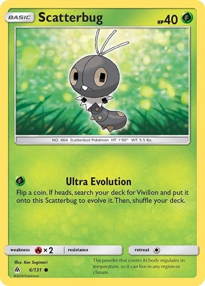 Scatterbug (6) (SM - Forbidden Light) Near Mint - Nick Nack's Full Frontal Attack