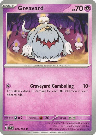 Greavard - 104 (Scarlet and Violet: Base Set) Near Mint - Nick Nack's Full Frontal Attack