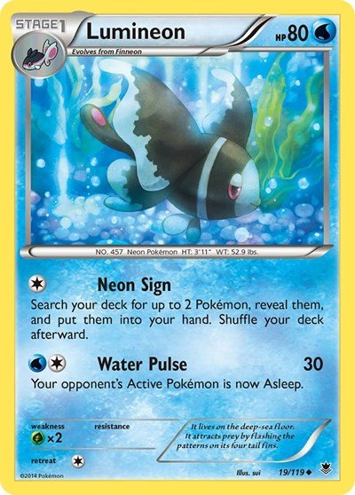 Lumineon (XY - Phantom Forces) Near Mint Reverse Holofoil - Nick Nack's Full Frontal Attack