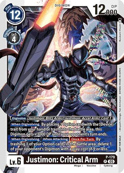 Justimon: Critical Arm (Store Tournament 2025 Vol.2 Participation Pack) (Digimon Promotion Cards) Near Mint - Nick Nack's Full Frontal Attack