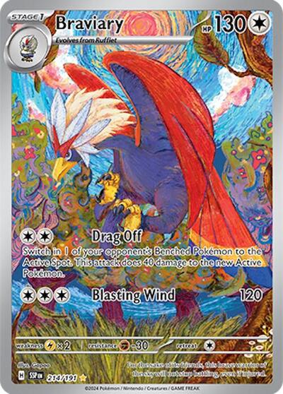 Braviary - 214 (SV08: Surging Sparks) Near Mint Holofoil
