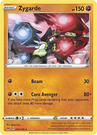 Zygarde (SWSH04: Vivid Voltage) Near Mint Holofoil - Nick Nack's Full Frontal Attack