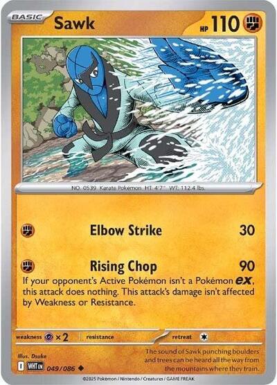 Sawk (SV: White Flare) Near Mint Reverse Holofoil - Nick Nack's Full Frontal Attack