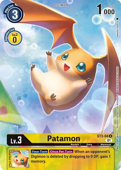 Patamon ST3 - 04 (Official Tournament Pack Vol.9) (Starter Deck 03: Heaven's Yellow) Near Mint Foil - Nick Nack's Full Frontal Attack