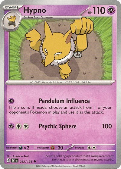 Hypno (Scarlet and Violet: Base Set) Near Mint - Nick Nack's Full Frontal Attack
