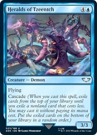 Heralds of Tzeentch (Surge Foil) (Universes Beyond: Warhammer 40K) Near Mint Foil - Nick Nack's Full Frontal Attack