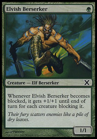 Elvish Berserker (10th Edition) Light Play - Nick Nack's Full Frontal Attack