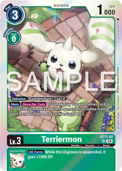 Terriermon (Starter Deck 17: Double Typhoon Advanced Deck Set) Near Mint Foil