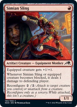 Simian Sling (Kamigawa: Neon Dynasty) Near Mint - Nick Nack's Full Frontal Attack