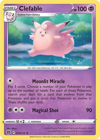 Clefable (SWSH09: Brilliant Stars) Near Mint - Nick Nack's Full Frontal Attack