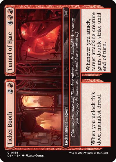 Ticket Booth / Tunnel of Hate (Duskmourn: House of Horror) Near Mint - Nick Nack's Full Frontal Attack