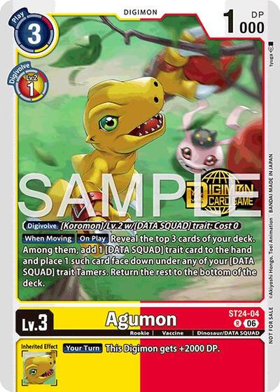 Agumon (Welcome Tamers Pack Vol.2) (Starter Deck 24: Data Squad Release Event Cards) Near Mint Foil