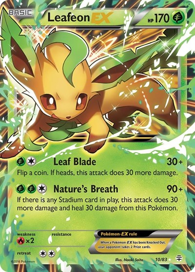 Leafeon EX (Generations) Near Mint Holofoil