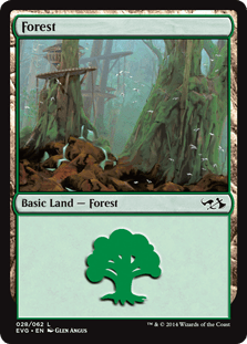 Forest 4 (Duel Decks Anthology: Elves vs Goblins) Near Mint - Nick Nack's Full Frontal Attack