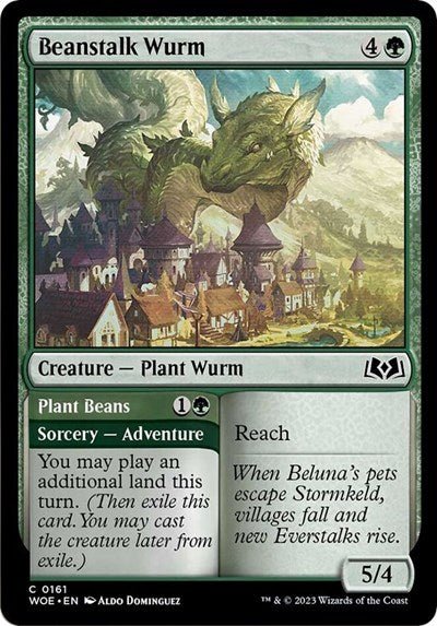Beanstalk Wurm (Wilds of Eldraine) Near Mint - Nick Nack's Full Frontal Attack