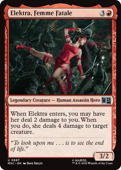 Elektra, Femme Fatale (Commander: Marvel Super Heroes) Near Mint