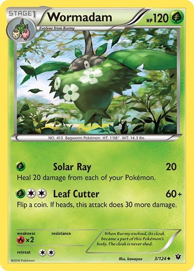 Wormadam (3) (XY - Fates Collide) Heavy Play - Nick Nack's Full Frontal Attack