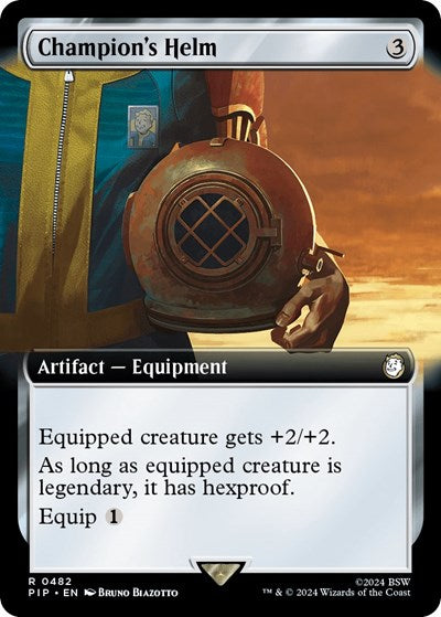 Champion's Helm (Extended Art) (Universes Beyond: Fallout) Near Mint Foil
