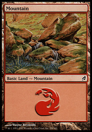Mountain (296) (Lorwyn) Light Play