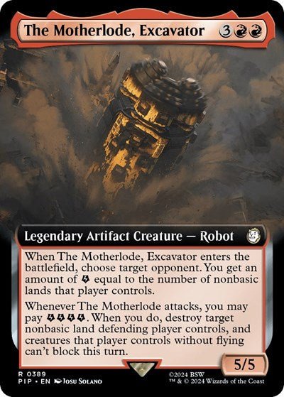 The Motherlode, Excavator (Extended Art) (Universes Beyond: Fallout) Near Mint - Nick Nack's Full Frontal Attack