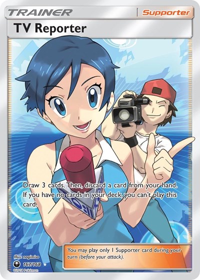 TV Reporter (Full Art) (SM - Celestial Storm) Near Mint Holofoil