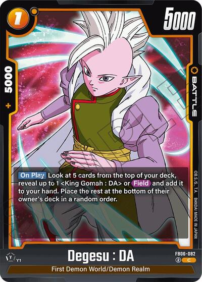 Degesu : DA (Rivals Clash) Near Mint - Nick Nack's Full Frontal Attack