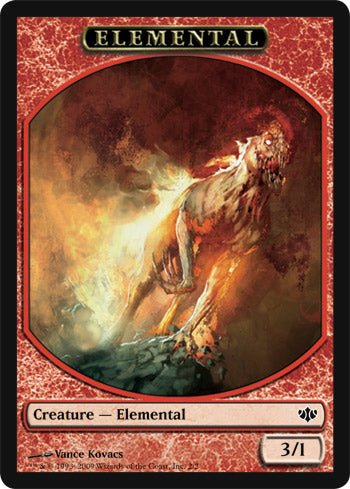 Elemental Token (Conflux) Light Play - Nick Nack's Full Frontal Attack