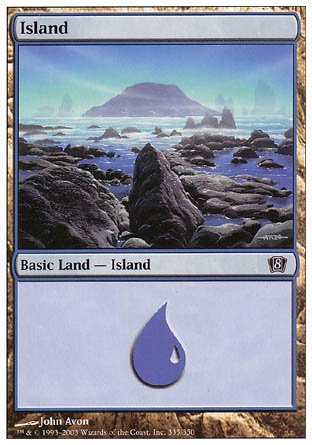 Island (335) (8th Edition) Near Mint - Nick Nack's Full Frontal Attack