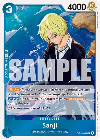 Sanji (OP15 - 047) (Adventure on Kami's Island) Near Mint Foil - Nick Nack's Full Frontal Attack