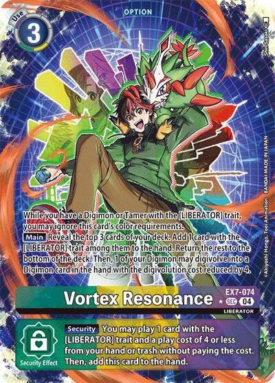 Vortex Resonance (Alternate Art) (Digimon LIBERATOR) Near Mint Foil - Nick Nack's Full Frontal Attack
