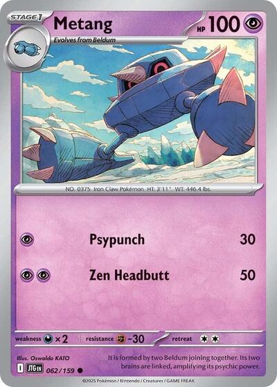 Metang (SV09: Journey Together) Near Mint Reverse Holofoil - Nick Nack's Full Frontal Attack