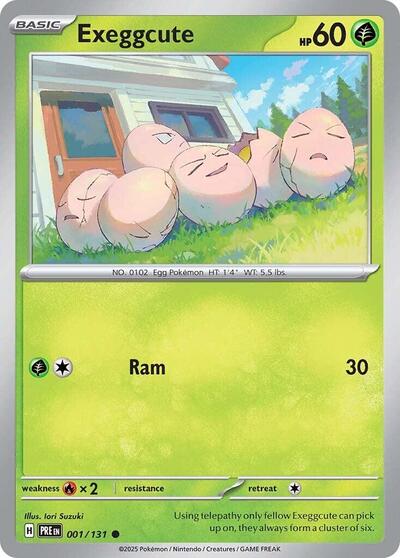Exeggcute (SV: Prismatic Evolutions) Near Mint - Nick Nack's Full Frontal Attack