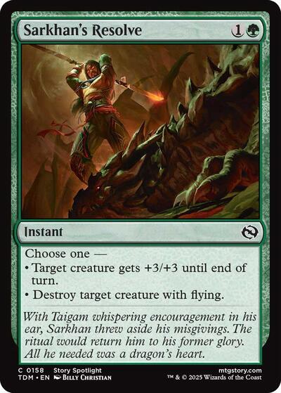 Sarkhan's Resolve (Tarkir: Dragonstorm) Near Mint - Nick Nack's Full Frontal Attack