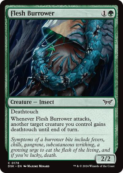 Flesh Burrower (Duskmourn: House of Horror) Near Mint - Nick Nack's Full Frontal Attack