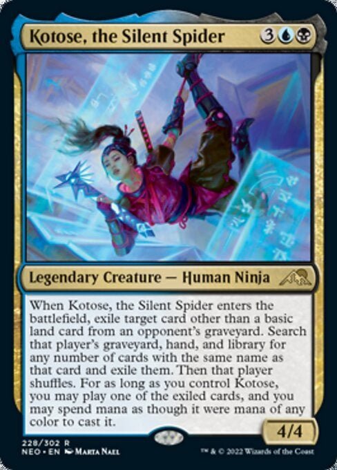 Kotose, the Silent Spider (Kamigawa: Neon Dynasty) Near Mint - Nick Nack's Full Frontal Attack