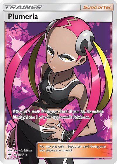Plumeria (Full Art) (SM - Burning Shadows) Near Mint Holofoil - Nick Nack's Full Frontal Attack