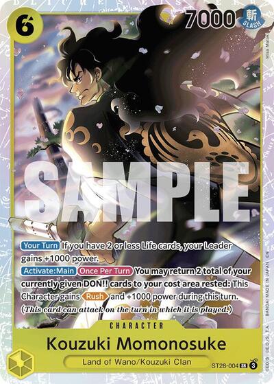 Kouzuki Momonosuke (Starter Deck 28: GREEN/YELLOW Yamato) Near Mint Foil - Nick Nack's Full Frontal Attack