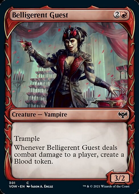 Belligerent Guest (Showcase) (Innistrad: Crimson Vow) Near Mint - Nick Nack's Full Frontal Attack