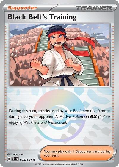 Black Belt's Training - 098/131 (Poke Ball Pattern) (SV: Prismatic Evolutions) Near Mint Holofoil