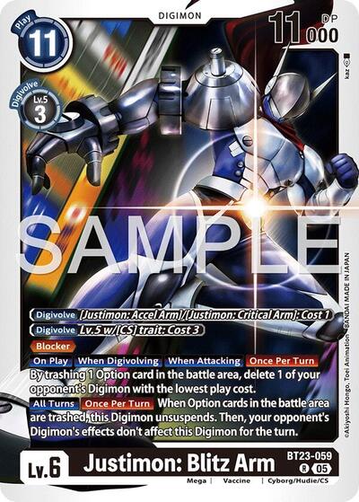 Justimon: Blitz Arm (Hackers' Slumber) Near Mint Foil - Nick Nack's Full Frontal Attack
