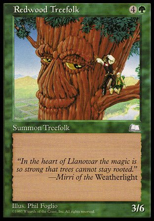 Redwood Treefolk (Weatherlight) Light Play - Nick Nack's Full Frontal Attack