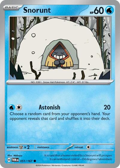 Snorunt (SV06: Twilight Masquerade) Near Mint - Nick Nack's Full Frontal Attack