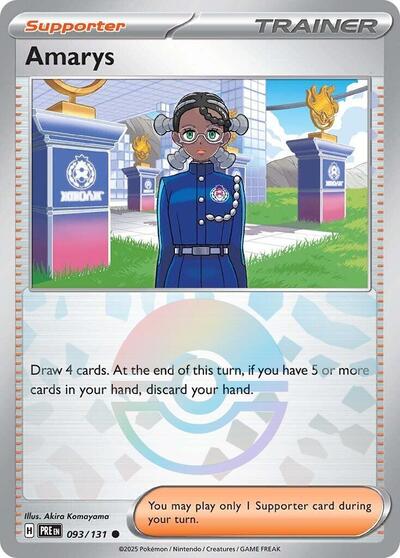 Amarys - 093/131 (Poke Ball Pattern) (SV: Prismatic Evolutions) Near Mint Holofoil - Nick Nack's Full Frontal Attack