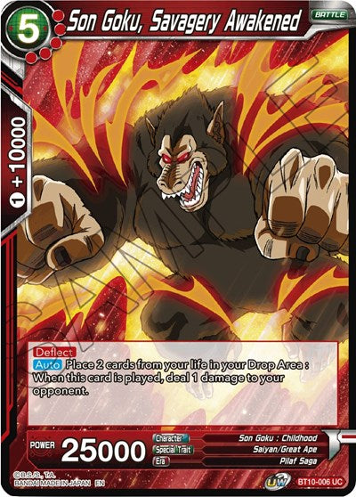 Son Goku, Savagery Awakened (Rise of the Unison Warrior) Near Mint