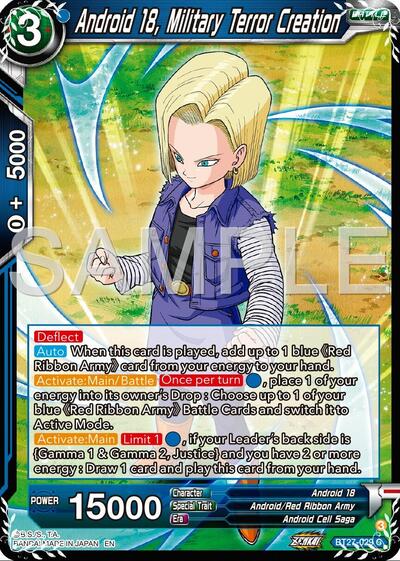 Android 18, Military Terror Creation (History of Z) Near Mint