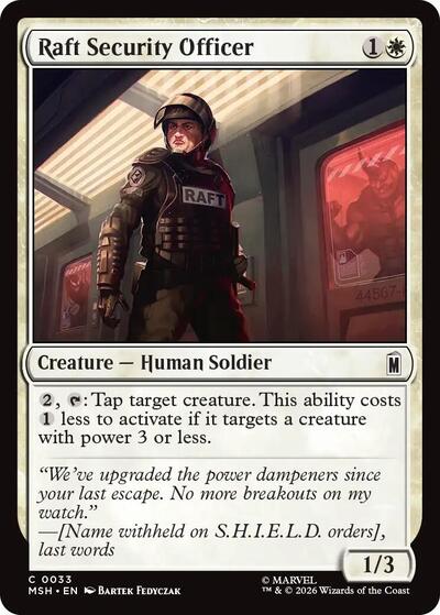 Raft Security Officer (Marvel Super Heroes) Near Mint - Nick Nack's Full Frontal Attack