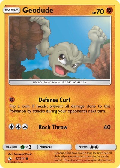 Geodude (SM - Unbroken Bonds) Near Mint - Nick Nack's Full Frontal Attack