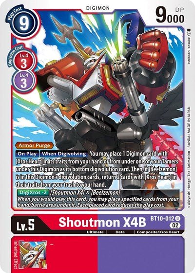 Shoutmon X4B (Xros Encounter) Near Mint - Nick Nack's Full Frontal Attack